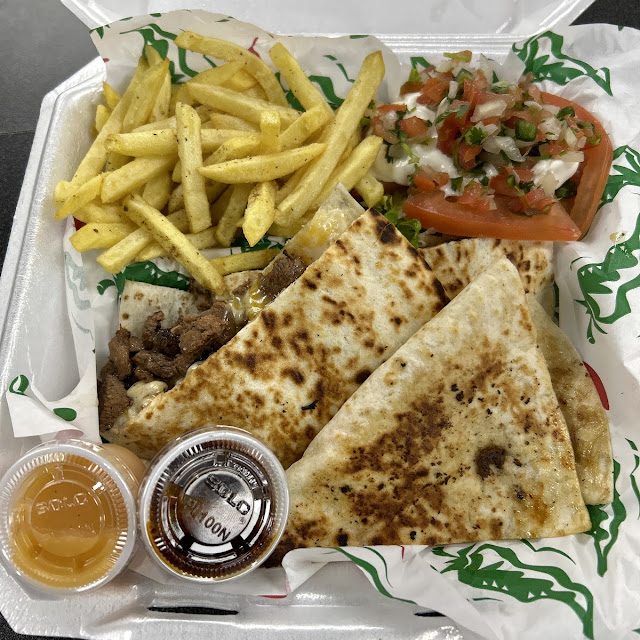 Beef Quesadilla with Fries
