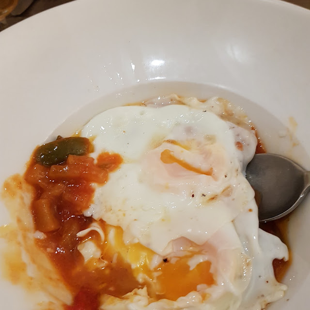 Ratatouille with Two Fried Eggs on Top