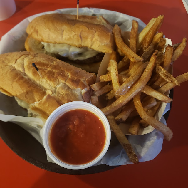 Deluxe Italian Cheeseburger and Fries