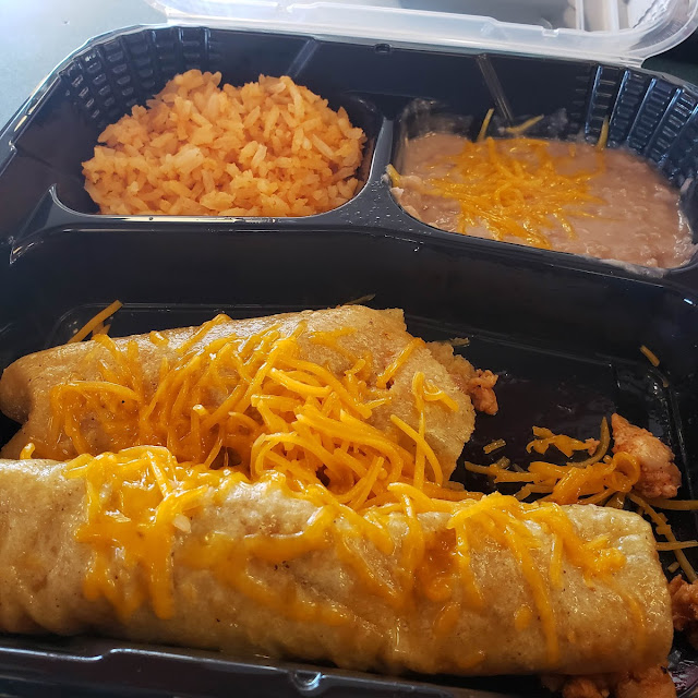 Enchiladas Verdes Beans and Rice