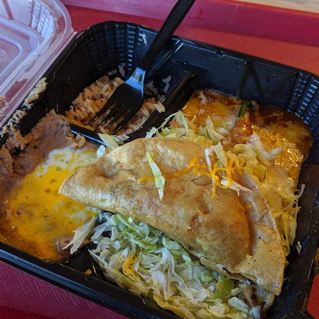Chile Relleno and Beef Taco Meal