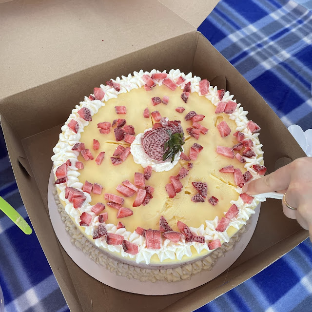 Strawberry Mint & Mango Ice Cream Cake