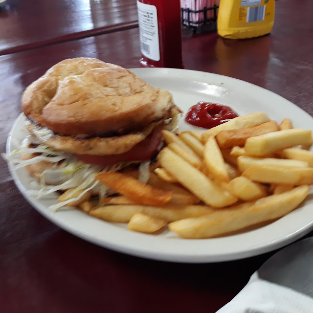 Grilled Chicken Breast Sandwich with Fries