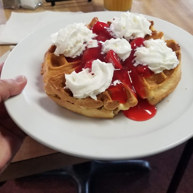 Strawberry Waffle with Cream