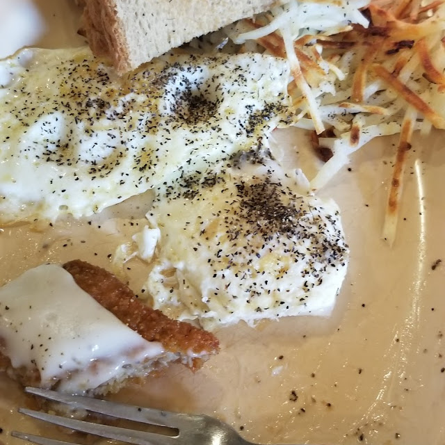 Over Easy Eggs and Hash Browns
