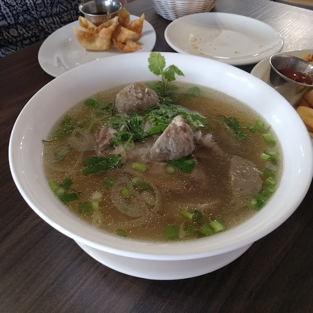 Rare Steak and Tendon Soup