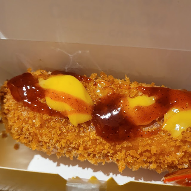 Grassjelly Milk Tea Chatime X Potato Sausage Mozarella Cupbop