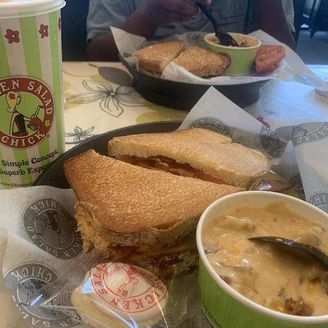Buffalo blt with Bread Toasted Loaded Potato Soup