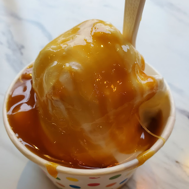 Banana Coconut Ice Cream w Caramel Sauce
