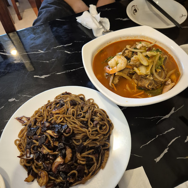 Black-Bean Sauce Noodle or Spicy Seafood Noodle Soup