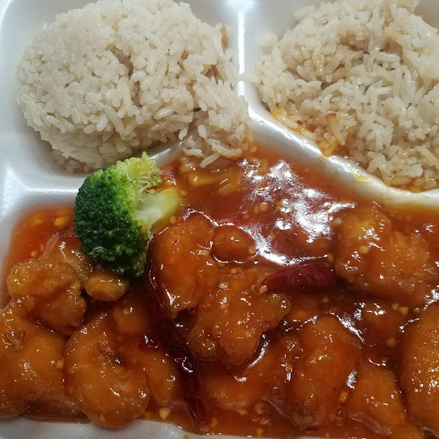 General TSO Chicken with Fried Rice