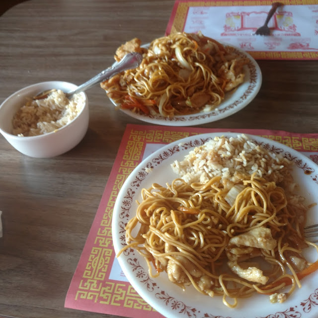 Chicken Lo Mein and Rice