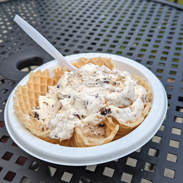 Coolie Monster Ice Cream in Waffle Cone Bowl
