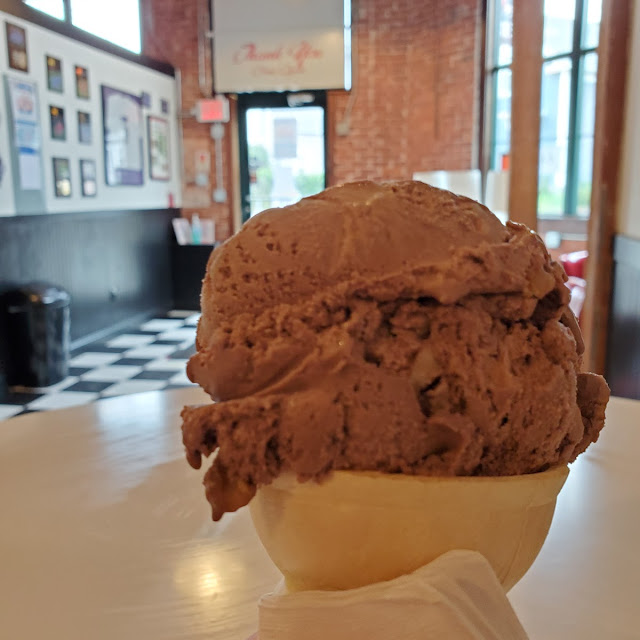 Chocolate and Walnut Ice Cream Cone
