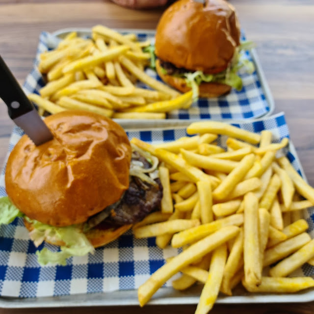 Steak Burger and Fries