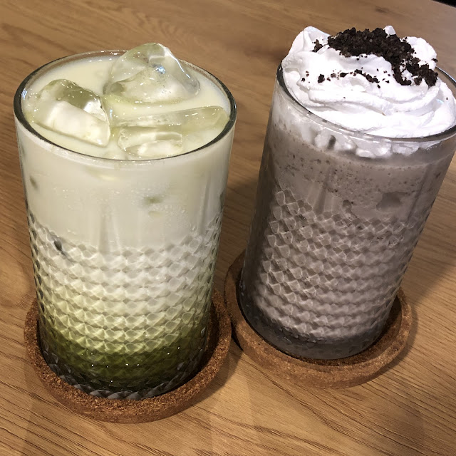 Matcha Latte and Cookie