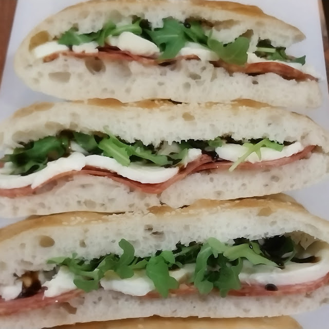Focaccia Bocconcini Salami & Rocket