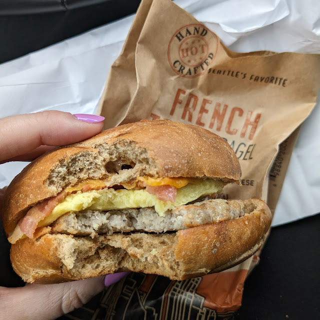 French Toast Bagel Breakfast Sandwich