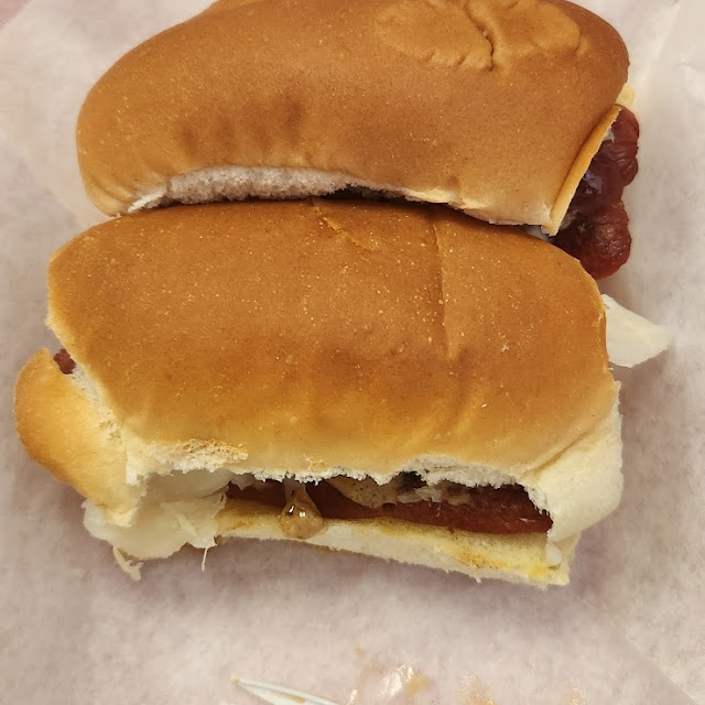 Hot Dogs Ketchup Mustard and Onions