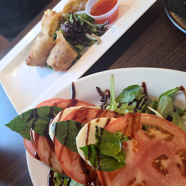 Irish Egg Rolls and Caprese Salad