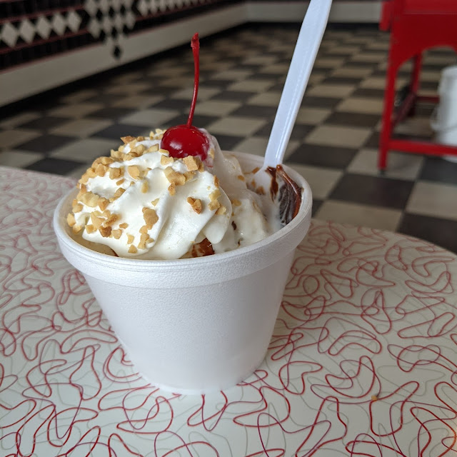 Medium Hot Fudge Sunday Withe Nuts and Whip Cream