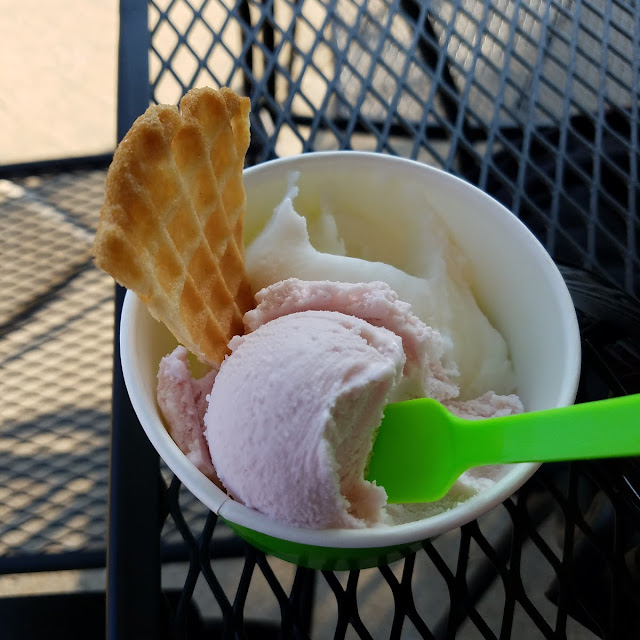 Strawberry Gelato and Lemon Sorbet