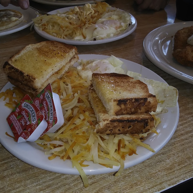 Hamburger Steak with Hash Browns & Toast