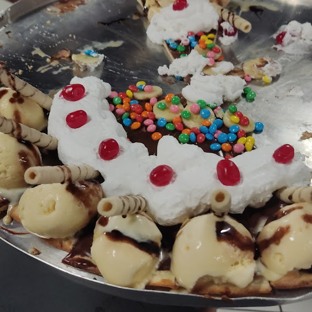 Pizza de Banana Split
