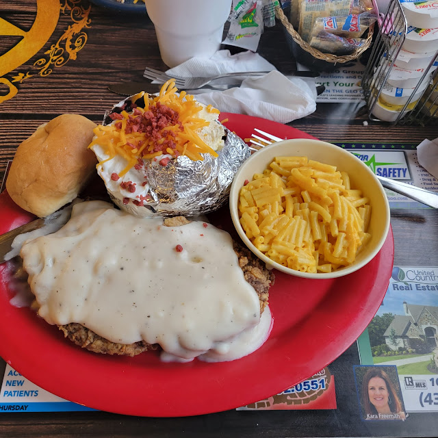 Chicken Fried Chicken and Baked Potato