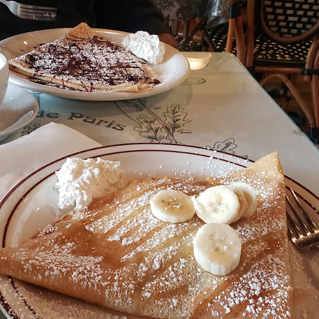 Maple Banana and a Chocolate Crepe