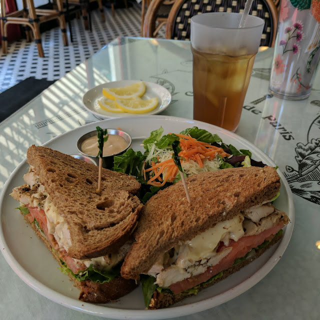 Grilled Chicken Breast Sandwich and Salad