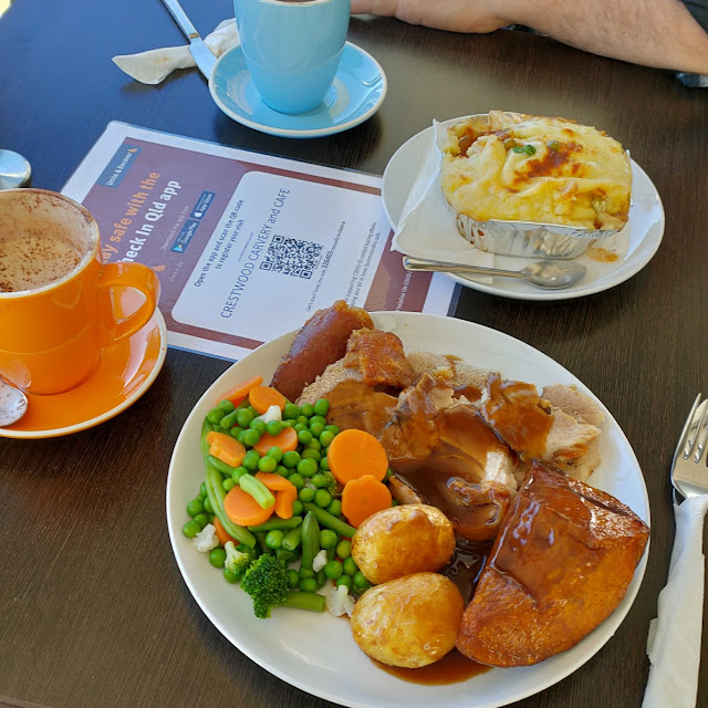 Roast Pork with Steamed Vegetables and Gravy