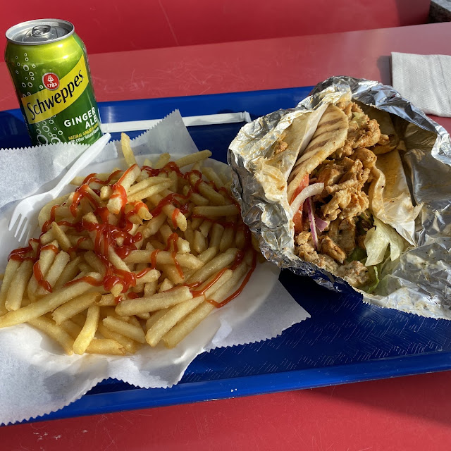 Chicken Gyro and Fries