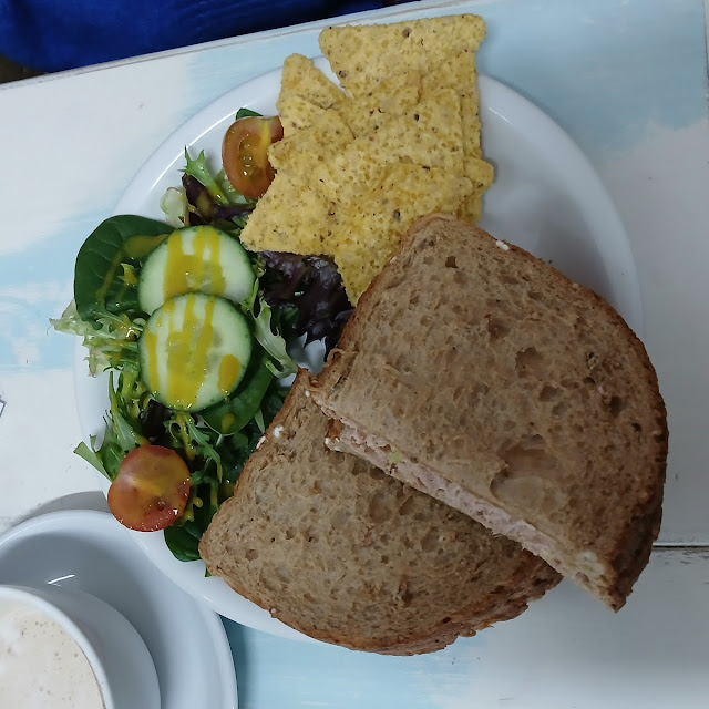 Tuna Mayo and Spring Onion Sandwich