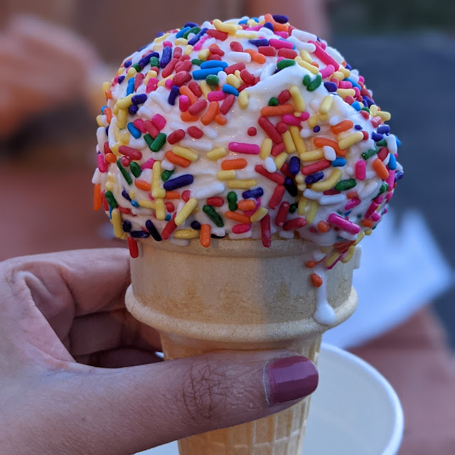 Vanilla Custard with Rainbow Sprinkles