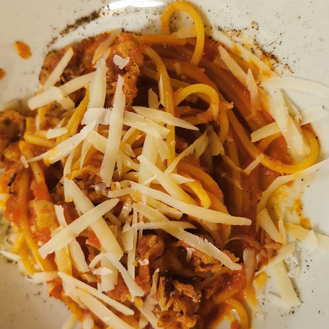 Speghettoni Quadrati All'amatriciana