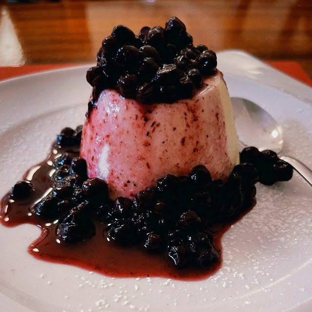 Panna Cotta with Blueberries
