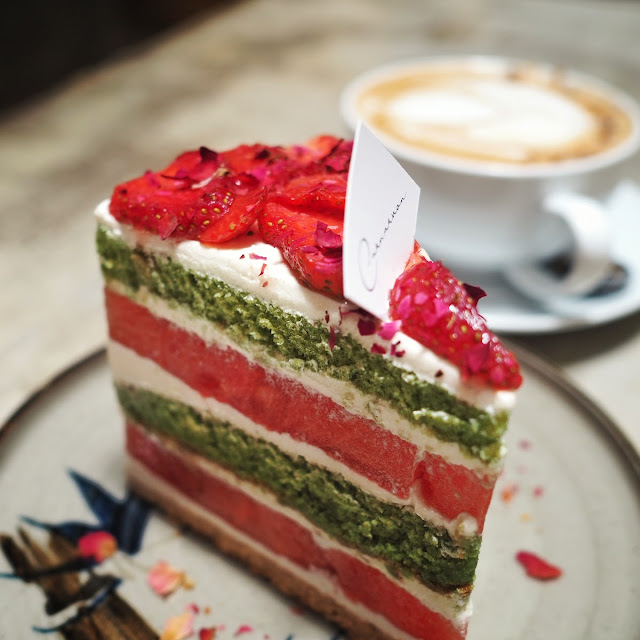 Matcha Watermelon Cake