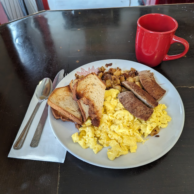Eggs Home Fries Toast