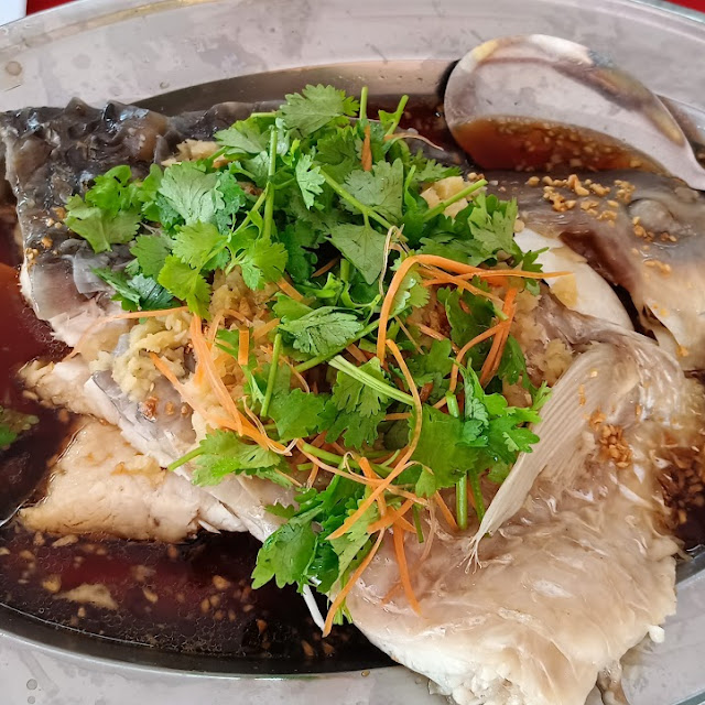 Steamed Fish Head with Kampung Style