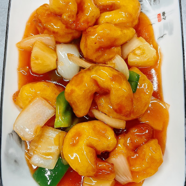 Prawns in Light Batter Sweet and Sour