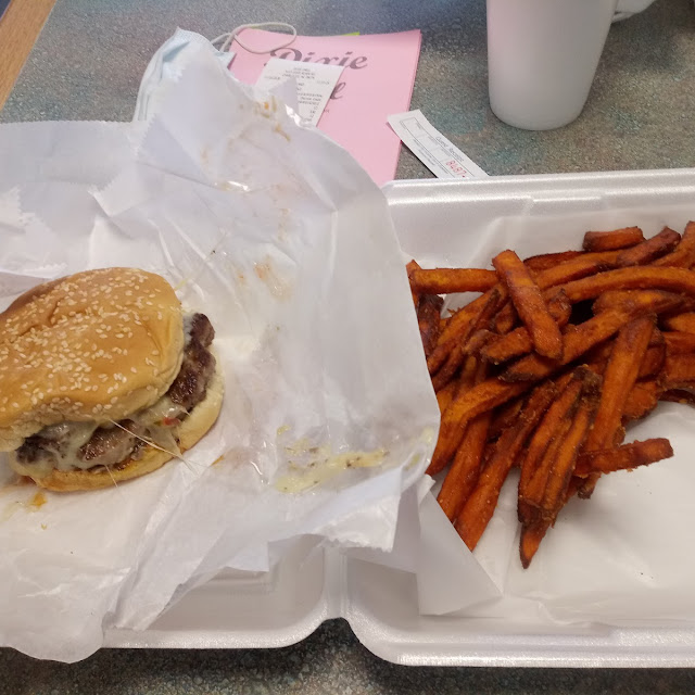 Great Burger and Sweet Potato Fries