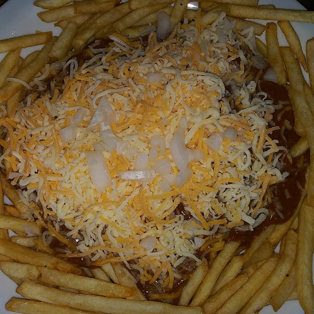 Open Faced Chili Burger