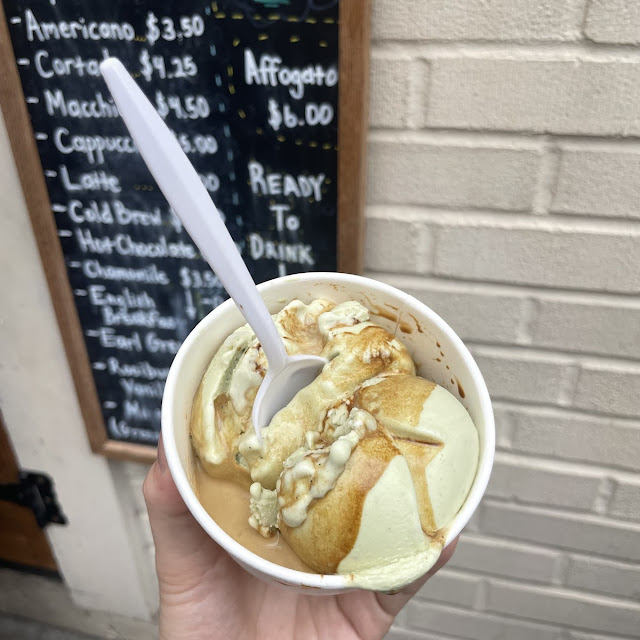 Affogato with Pistachio Gelato