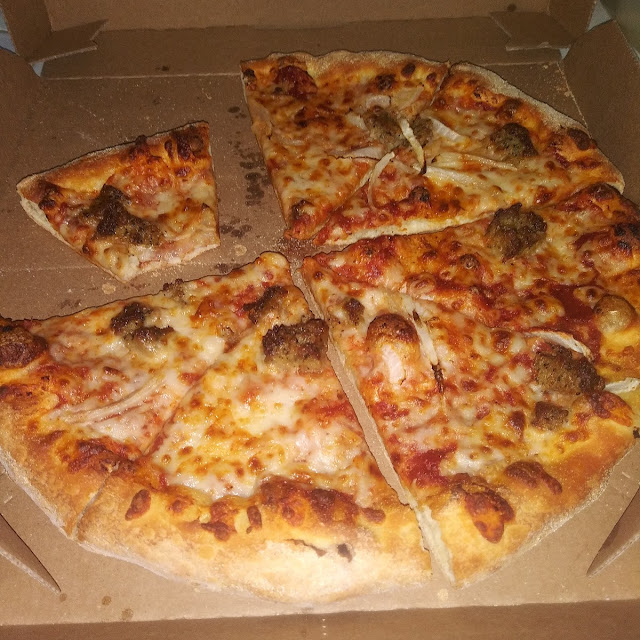 Sausage and Onion Pizza Very Dry
