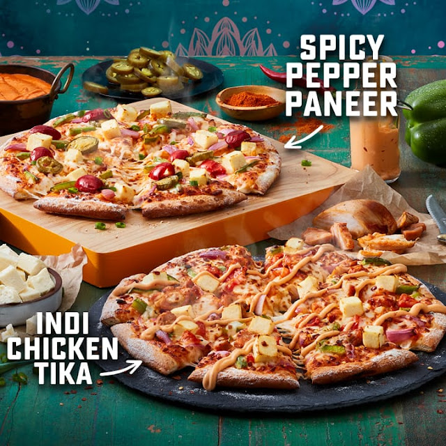 Indi Chicken Tika & Spicy Pepper Paneer Pizzas