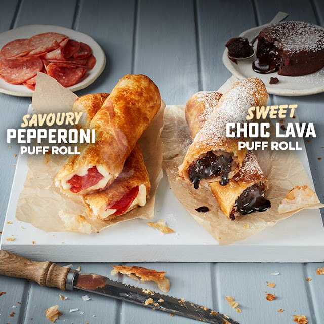 Savoury Pepperoni & Sweet Choc Lava Cake Puff Rolls