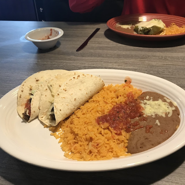 Combo 10 Two Tacos with Beans and Rice
