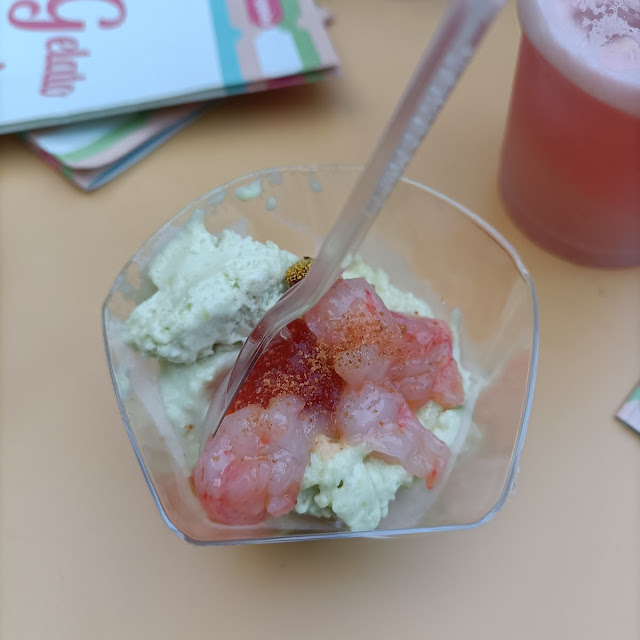 Sorbetto Di Guacamole Con Gambero Rosso Di Mazzara