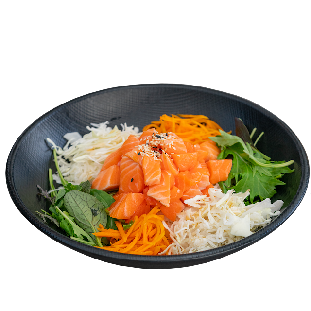 Fresh Raw Salmon on Rice 연어회덮밥